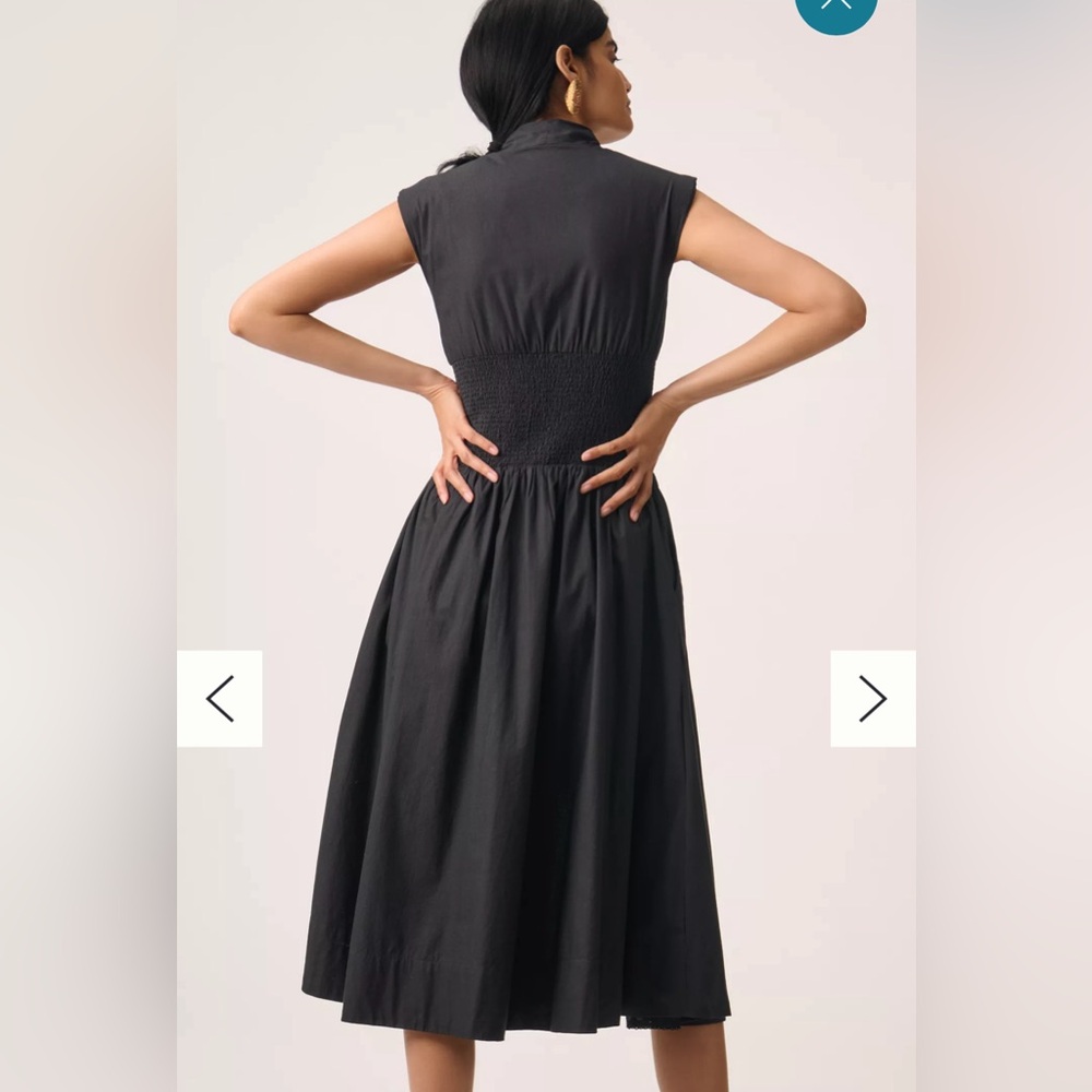 Anthropologie Black Midi Dress - Picture 2 of 6